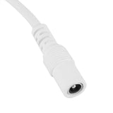 5Pcs 28.5cm DC Power Adapter Connector Inline with ON/OFF Switch for LED Strip Lights White - Rear View