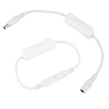 5Pcs 28.5cm DC Power Adapter Connector Inline with ON/OFF Switch for LED Strip Lights White - Extra Image