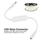 5Pcs 28.5cm DC Power Adapter Connector Inline with ON/OFF Switch for LED Strip Lights White - Extra Image