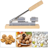 Mechanical Walnut Cracker Nut Opener Kitchen Tools Desktop Wood Base Handle - Extra Image