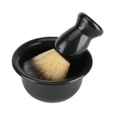 3 PCS Professional Men Shaving Brush Stand Holder Bowl Set - Rear View