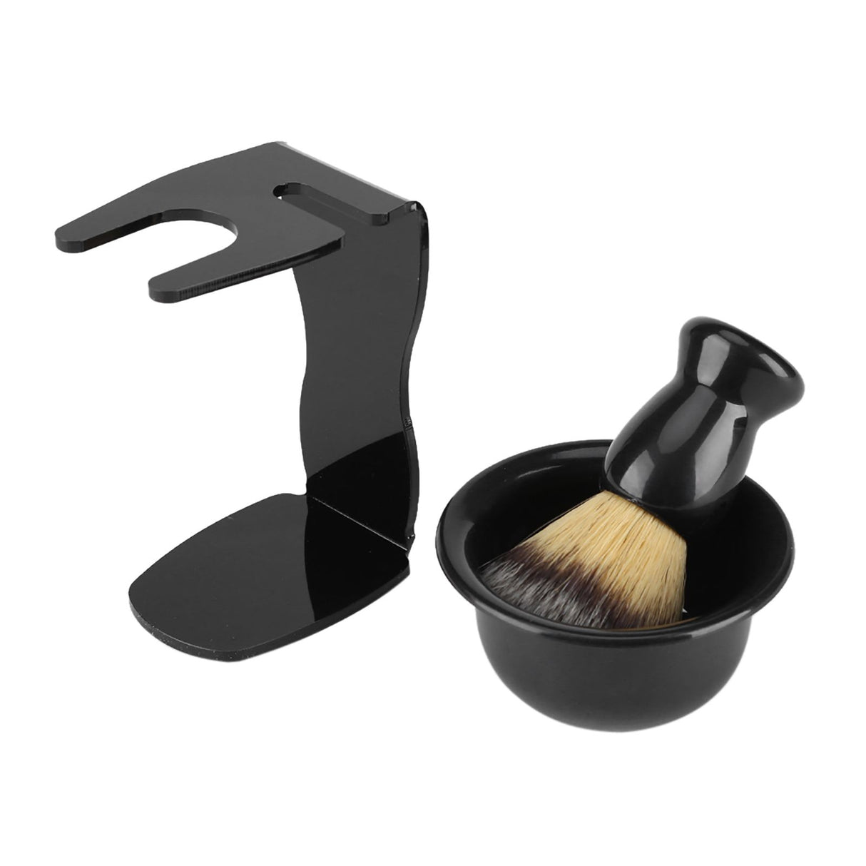 3 PCS Professional Men Shaving Brush Stand Holder Bowl Set