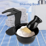 3 PCS Professional Men Shaving Brush Stand Holder Bowl Set - Extra Image