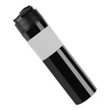 350ml Portable Coffee Press Bottle Tea Coffee Maker Drinking Water Cup for Travelling Black - Low Angle