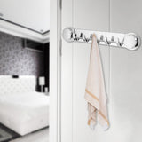 Multifunction Plastic Towel Wall Rack Hook Holder with Suction Cup for Bathroom Kitchen