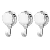 3Pcs/Set ABS Towel Wall Hook Rack Holder with Suction Cup for Bathroom Kitchen - Top-Down View
