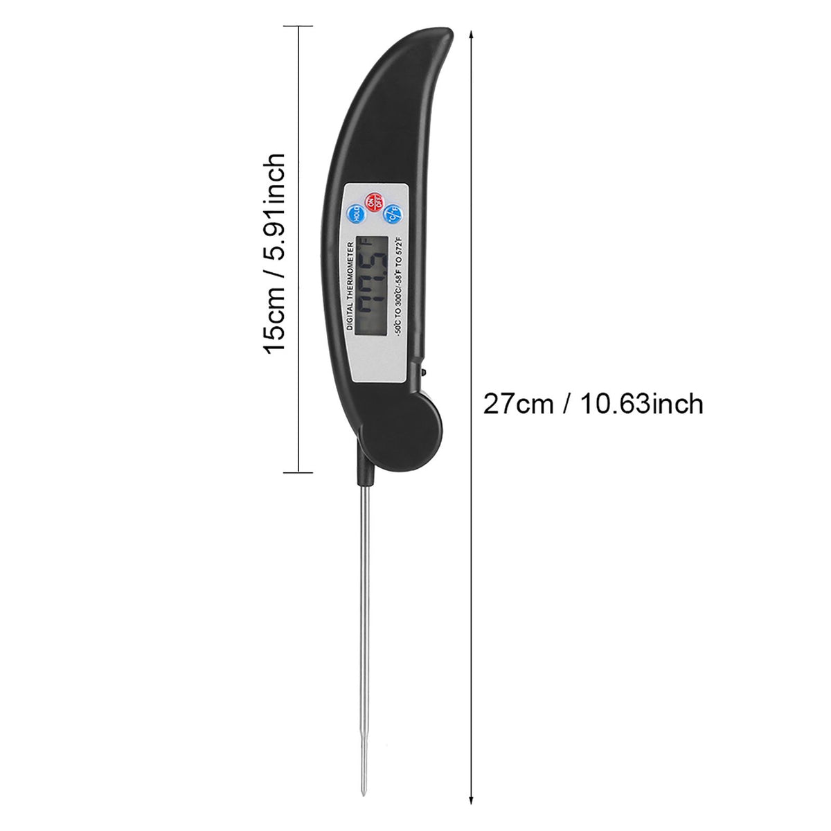 Cooking Food Probe Thermometer for Kitchen BBQ Meat Temperature Measurement Black