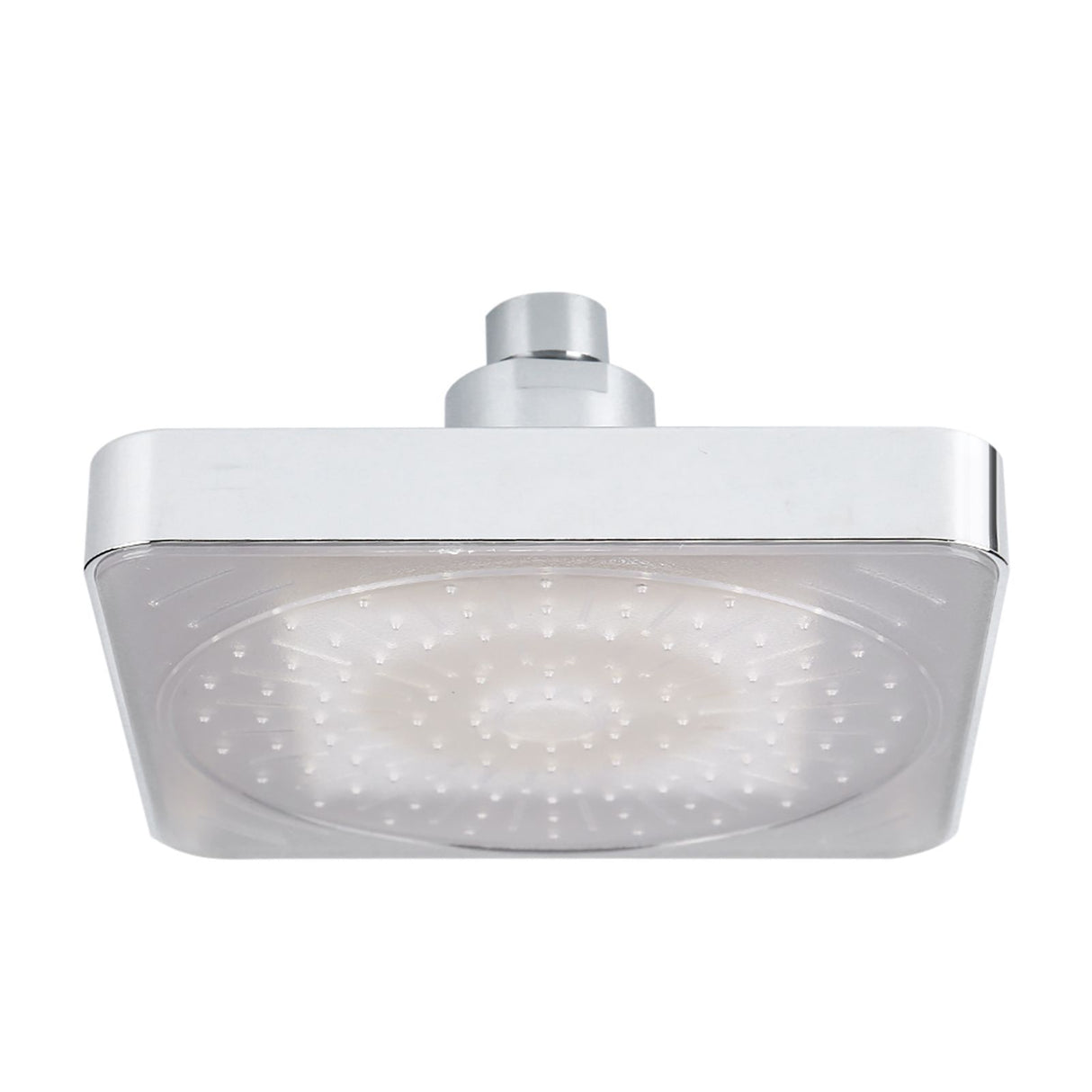 6 Inch Square Rain Shower Head LED Light 3 Color Changing Bathroom Sprinkler