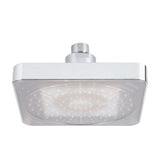 6 Inch Square Rain Shower Head LED Light 3 Color Changing Bathroom Sprinkler - Side View