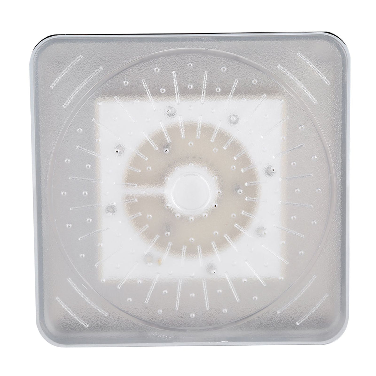 6 Inch Square Rain Shower Head LED Light 3 Color Changing Bathroom Sprinkler