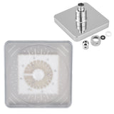 6 Inch Square Rain Shower Head LED Light 3 Color Changing Bathroom Sprinkler