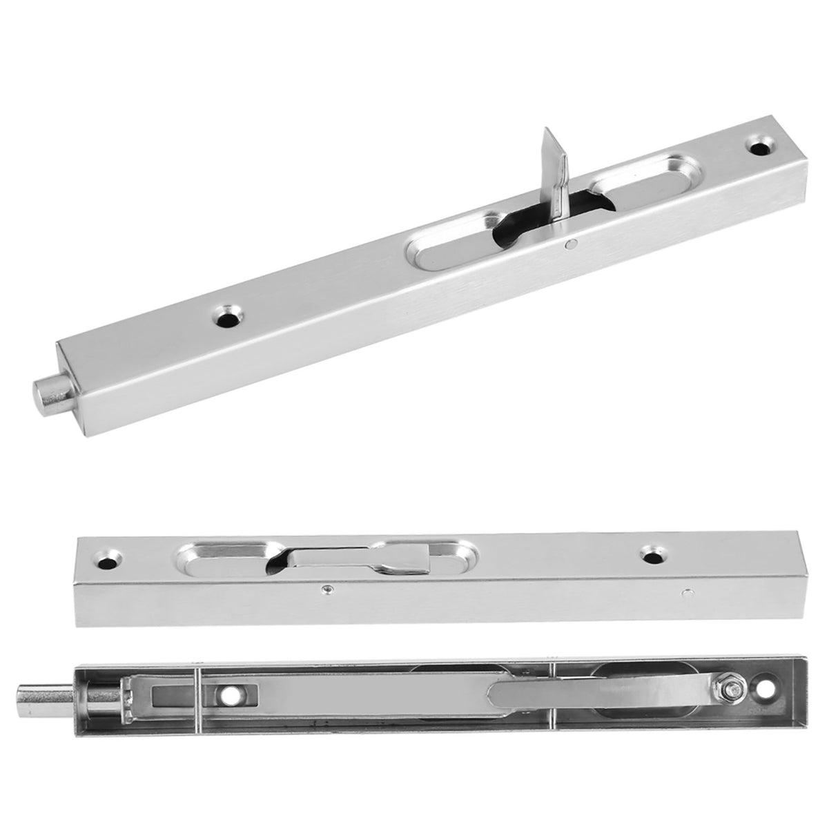 Home Gate Door Security Guard 304 Stainless Steel Flush Latch Bolt Slide Lock 8inch