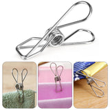 20pcs Stainless Steel Clothes Pegs Household Socks Underwear Drying Rack Clip Holder - Top-Down View