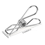 20pcs Stainless Steel Clothes Pegs Household Socks Underwear Drying Rack Clip Holder