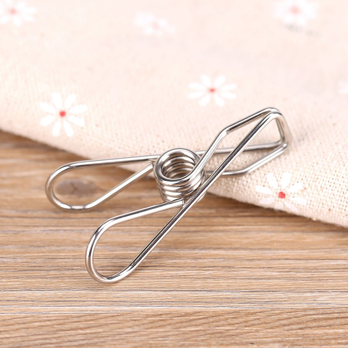 20pcs Stainless Steel Clothes Pegs Household Socks Underwear Drying Rack Clip Holder
