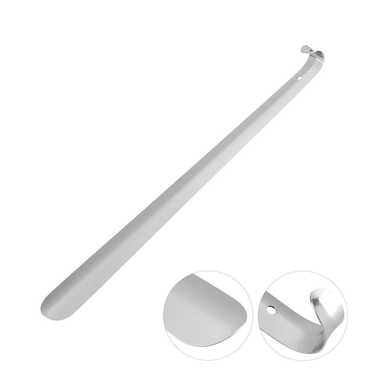 Professional Stainless Steel Shiny Silver Metal Shoe Horn Shoehorn for Seniors elderly