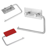 Wall Mounted Stainless Steel Roll Paper Holder Tissue Towel Rack for Bathroom Toilet - Close-Up Angle