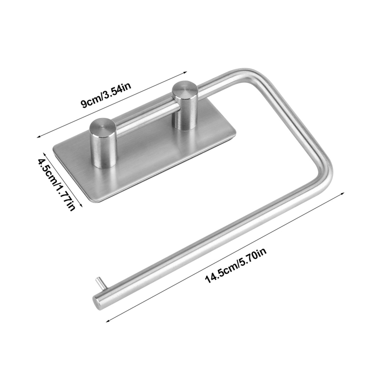 Wall Mounted Stainless Steel Roll Paper Holder Tissue Towel Rack for Bathroom Toilet