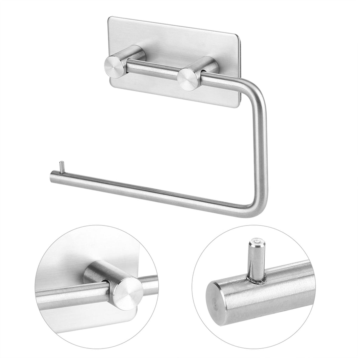 Wall Mounted Stainless Steel Roll Paper Holder Tissue Towel Rack for Bathroom Toilet