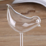 House Plants Flowers Automatic Self Watering Devices Clear Glass Water Feeder Bird Shape - Rear View