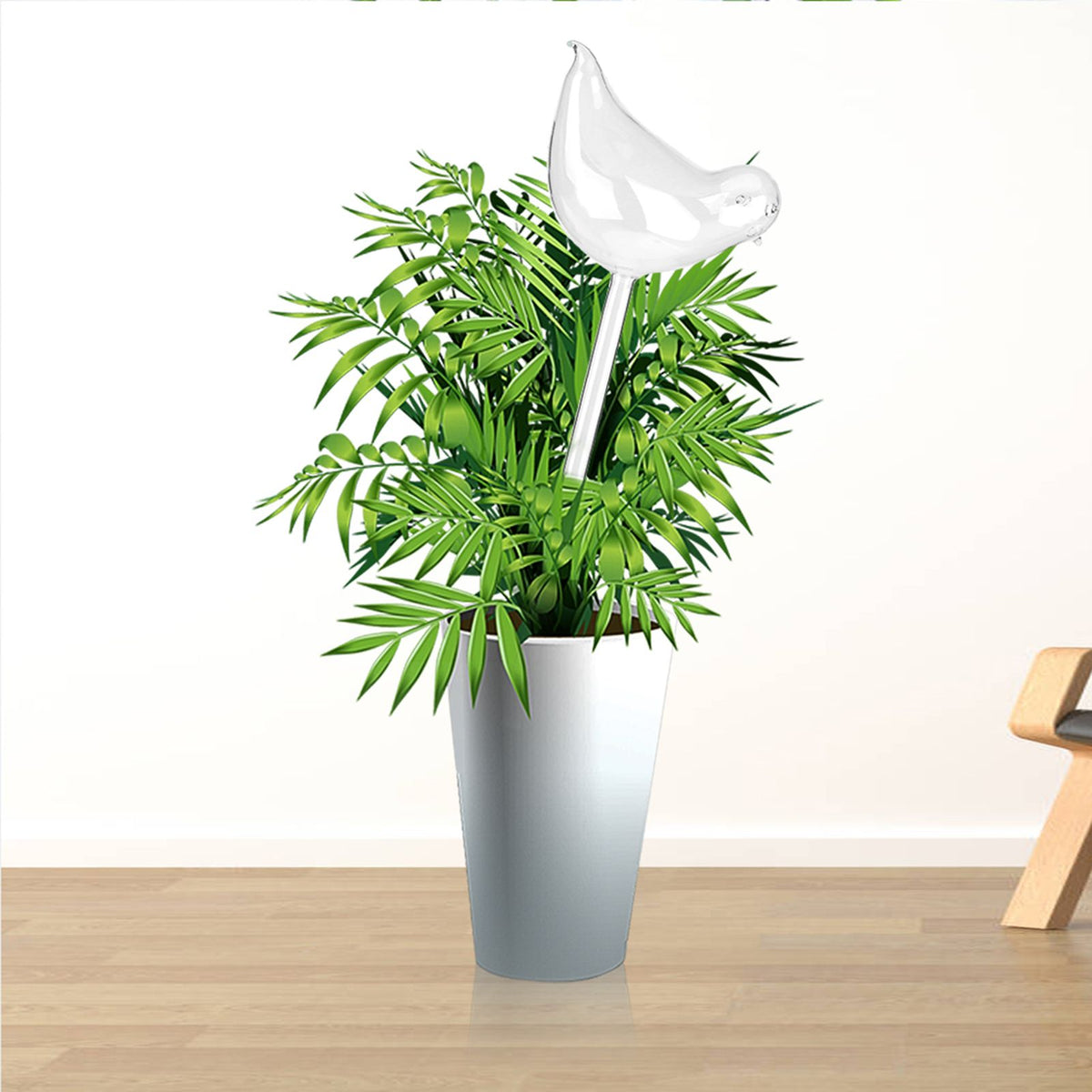 House Plants Flowers Automatic Self Watering Devices Clear Glass Water Feeder Bird Shape