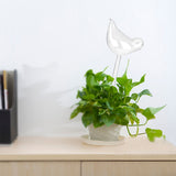 House Plants Flowers Automatic Self Watering Devices Clear Glass Water Feeder Bird Shape - Extra Image