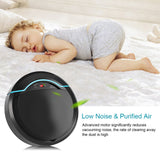 USB Rechargeable Automatic Smart Robot Vacuum Floor Cleaner Household Sweeping Machine Black - Low Angle