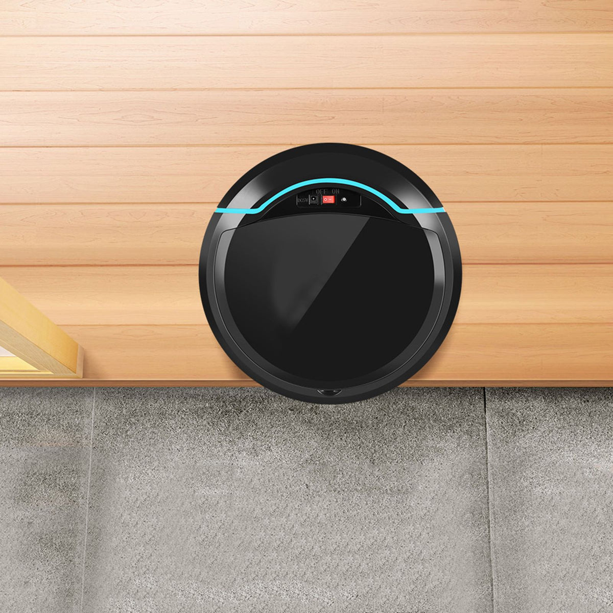 USB Rechargeable Automatic Smart Robot Vacuum Floor Cleaner Household Sweeping Machine Black