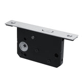 Sliding Door Lock Handle Anti theft with Keys for Barn Wood Furniture Hardware Silver - Low Angle