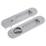 Sliding Door Lock Handle Anti theft with Keys for Barn Wood Furniture Hardware Silver - Extra Image