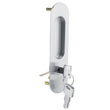 Sliding Door Lock Handle Anti theft with Keys for Barn Wood Furniture Hardware Silver - Extra Image