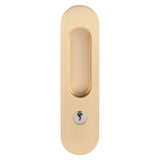 Sliding Door Lock Handle Anti theft with Keys for Barn Wood Furniture Hardware Gold - Side View