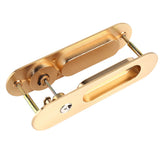 Sliding Door Lock Handle Anti theft with Keys for Barn Wood Furniture Hardware Gold - Low Angle
