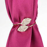 12Pcs Rhinestone Napkin Ring Set Handmade Buckle Holder Wedding Dinner Decoration - Close-Up Angle