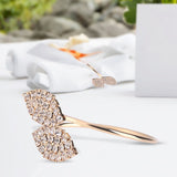 12Pcs Rhinestone Napkin Ring Set Handmade Buckle Holder Wedding Dinner Decoration