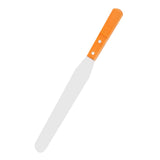 Stainless Steel Wood Straight Spatula Cake Icing Decorating Smooth Tool for Baking Pastry - Front View