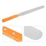 Stainless Steel Wood Straight Spatula Cake Icing Decorating Smooth Tool for Baking Pastry
