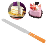 Stainless Steel Wood Straight Spatula Cake Icing Decorating Smooth Tool for Baking Pastry - Extra Image