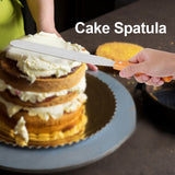 Stainless Steel Wood Straight Spatula Cake Icing Decorating Smooth Tool for Baking Pastry