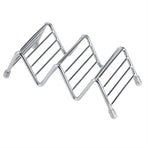 Wave Shape Stainless Steel Mexican Taco Holder Display Stand Shell Rack 2-3 Slot