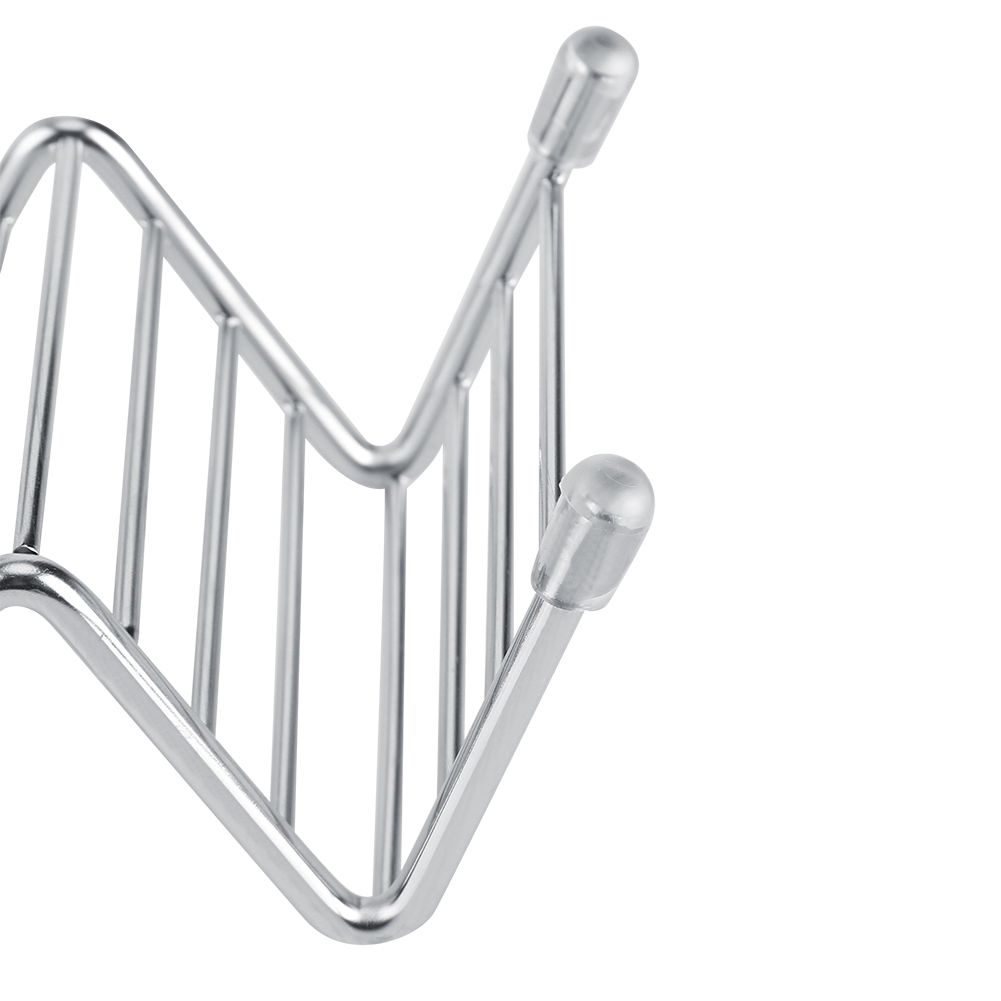 Wave Shape Stainless Steel Mexican Taco Holder Display Stand Shell Rack 2-3 Slot