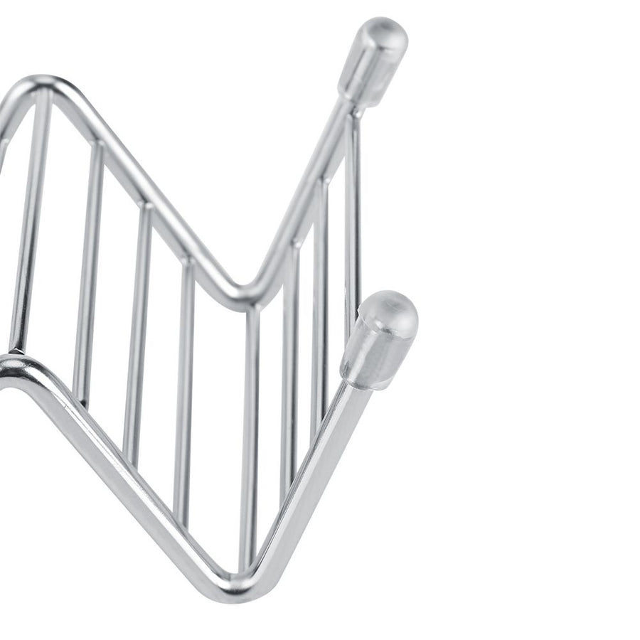 Wave Shape Stainless Steel Mexican Taco Holder Display Stand Shell Rack 2-3 Slot