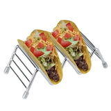 Wave Shape Stainless Steel Mexican Taco Holder Display Stand Shell Rack 2-3 Slot - Extra Image