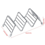 Wave Shape Stainless Steel Mexican Taco Holder Display Stand Shell Rack 2-3 Slot