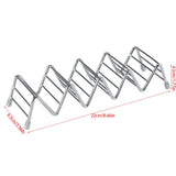 Wave Shape Stainless Steel Mexican Taco Holder Display Stand Shell Rack 4-5 Slot