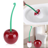 Cherry - Shape Cleaning Toliet Brush Holder Standing Set Lavatory Bathroom Tool