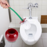 Cherry - Shape Cleaning Toliet Brush Holder Standing Set Lavatory Bathroom Tool - Rear View
