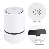 Desktop Anion Sterilization USB Air Purifier Cleaner Odor Smell Bacteria Remove with Filter