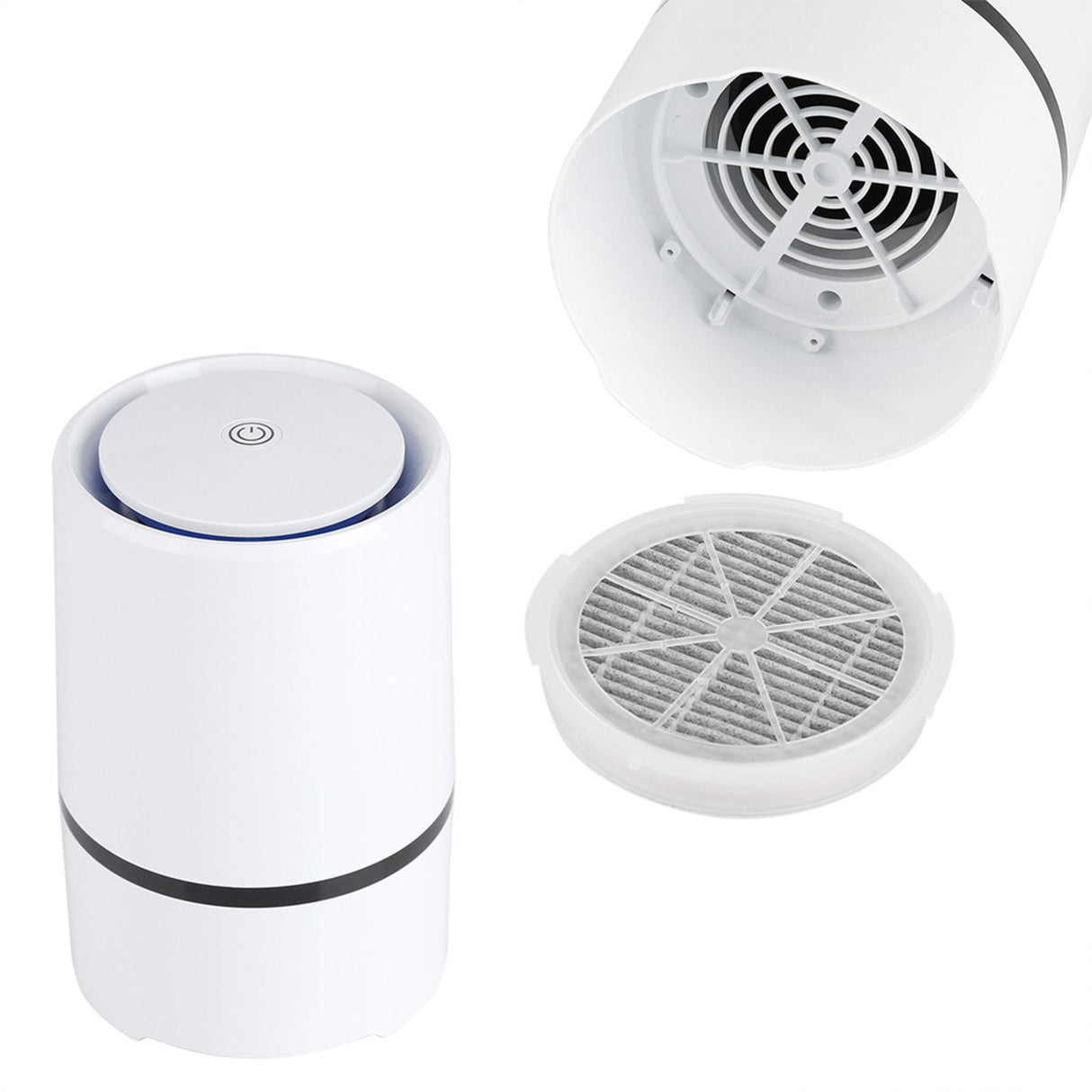 Desktop Anion Sterilization USB Air Purifier Cleaner Odor Smell Bacteria Remove with Filter