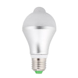 E27 5W PIR Infrared Auto Motion Sensor LED Light Lamp Bulb for Restroom Parking White 6500K - 45-Degree Angle
